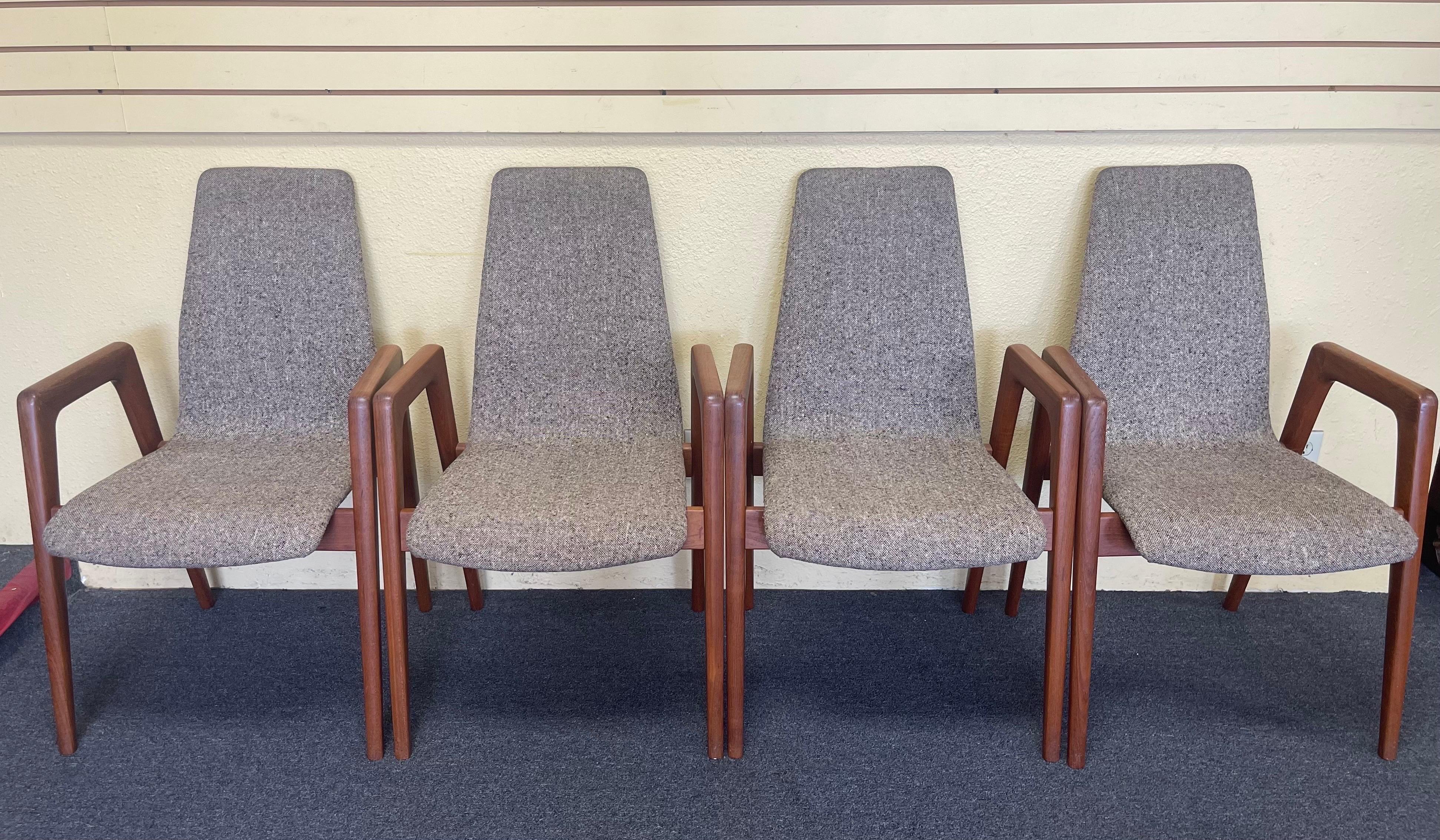 20th Century Set of Danish Modern Teak Dining Chairs by Kai Kristiansen for Shou Andersenz