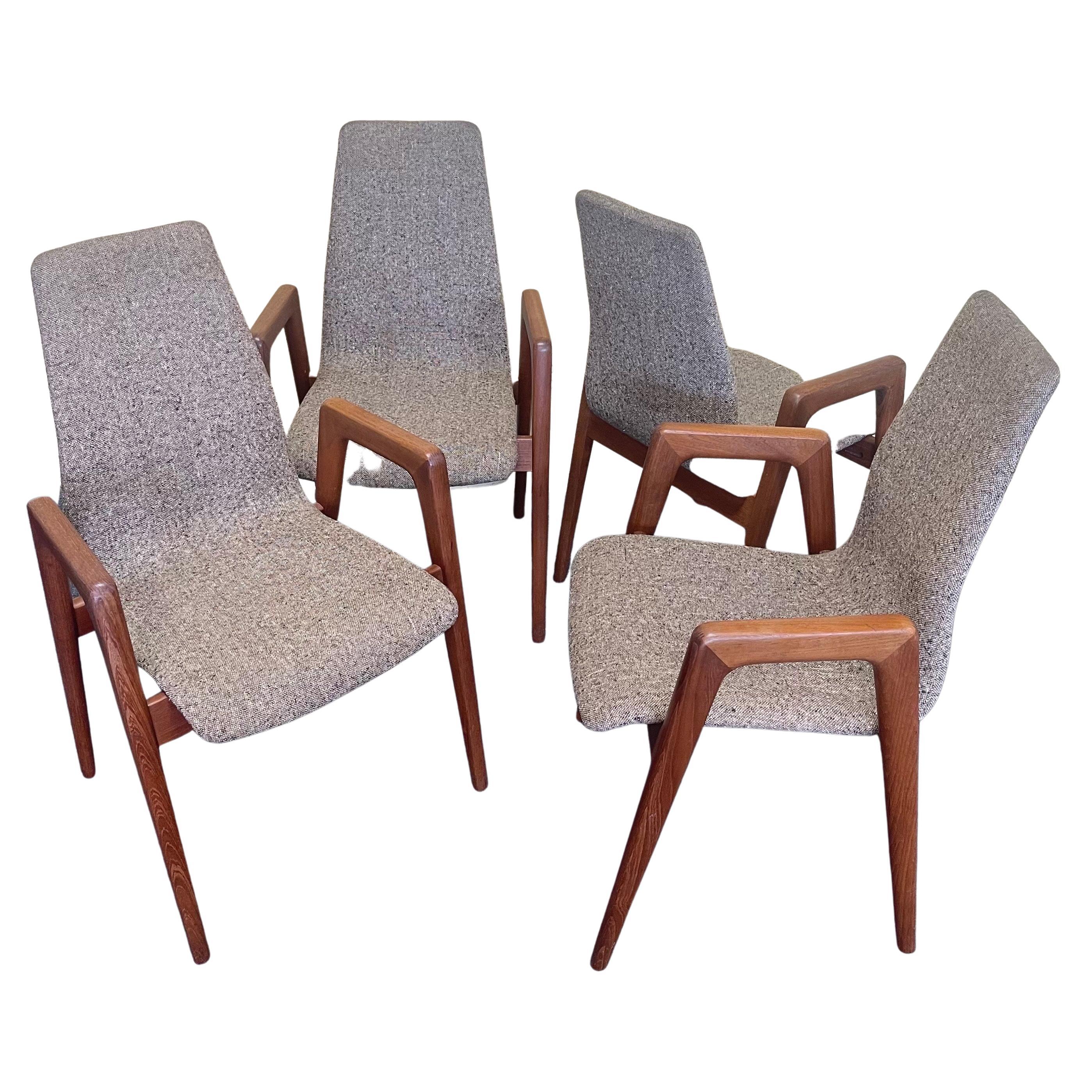 Set of Danish Modern Teak Dining Chairs by Kai Kristiansen for Shou Andersenz