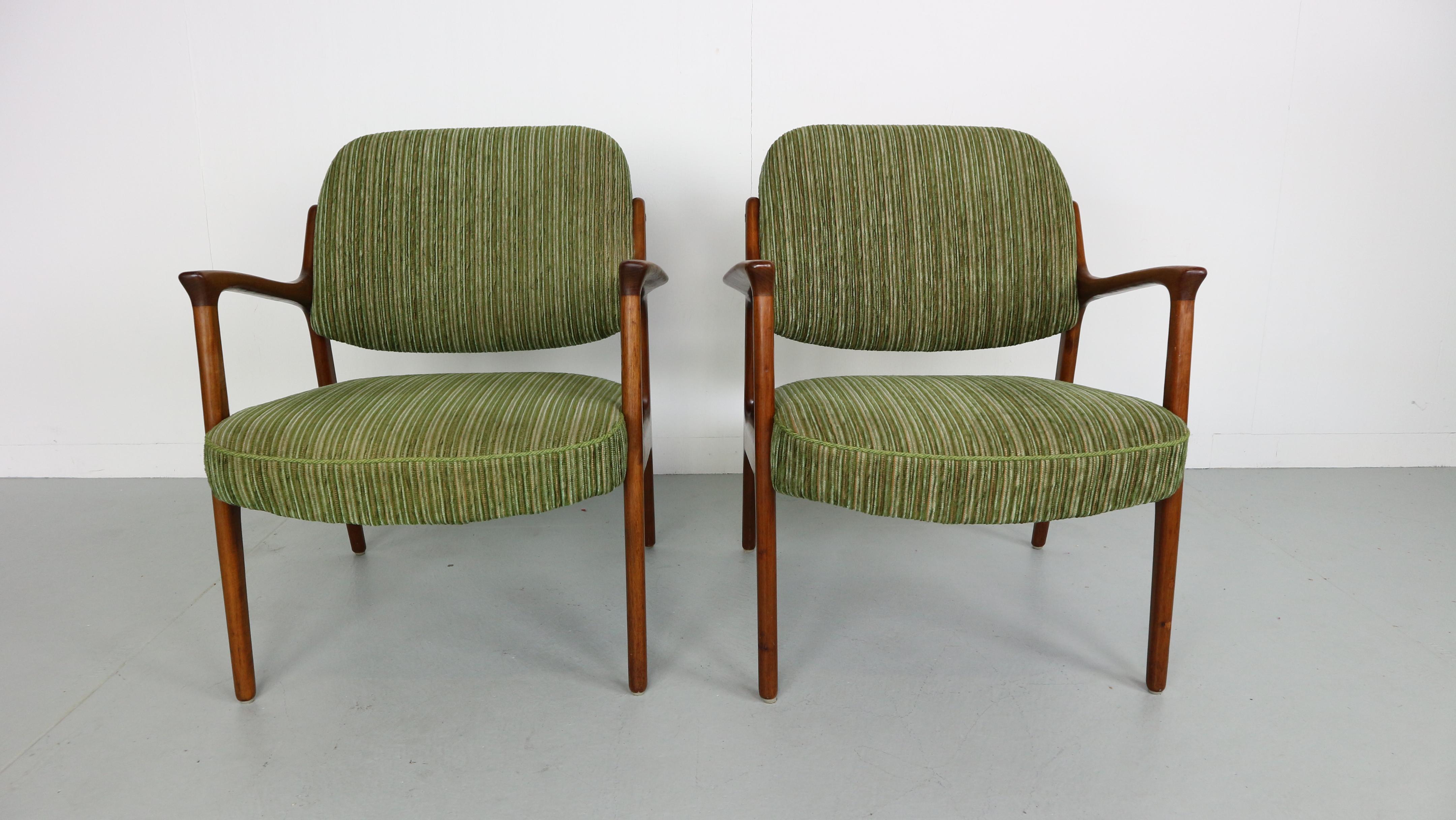 Scandinavian Modern Set of Danish Teak Armchairs, 1960s