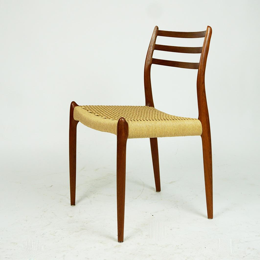 Scandinavian Teak Dining Chair Mod, 78 by Niels Otto Möller Denmark 2