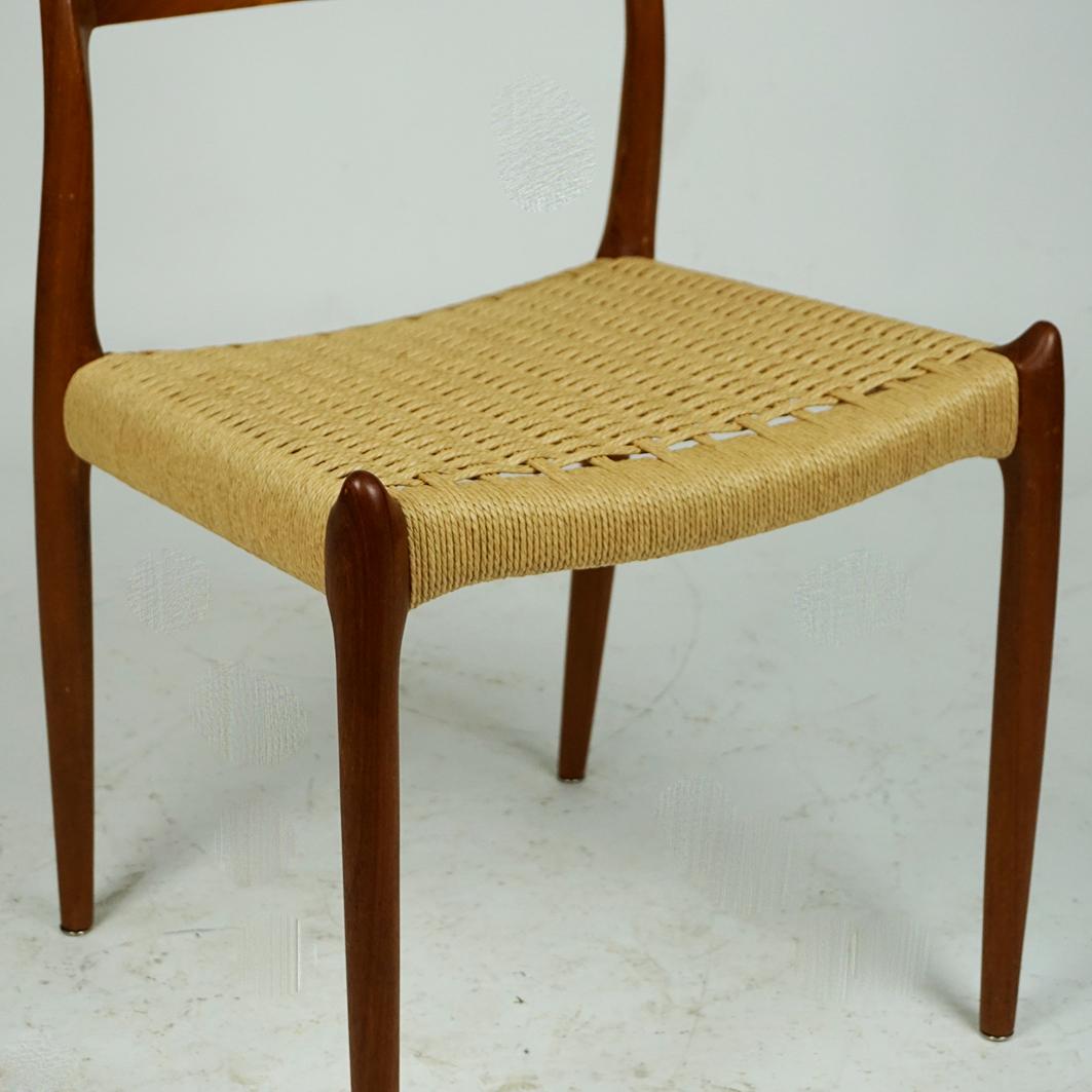 Scandinavian Teak Dining Chair Mod, 78 by Niels Otto Möller Denmark 6