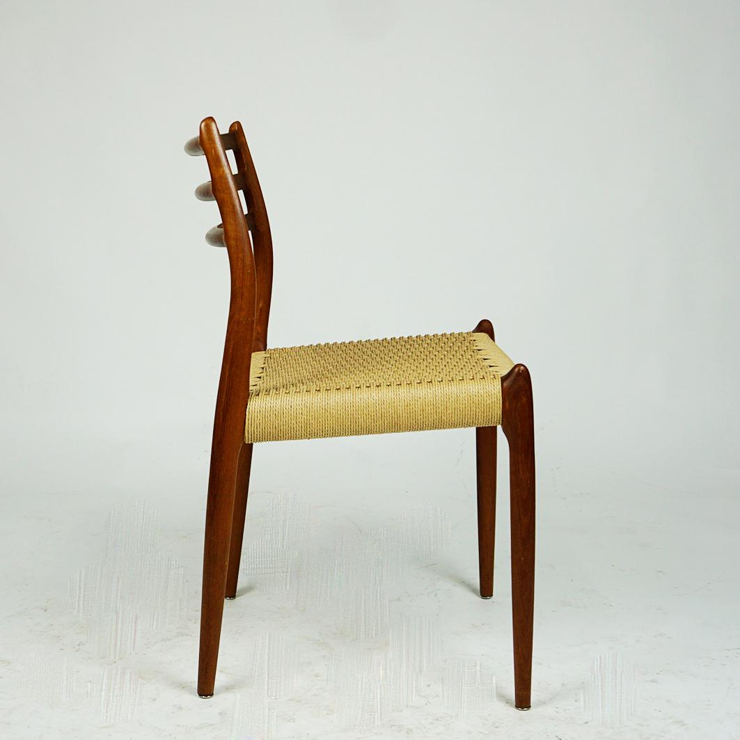 Scandinavian Modern Scandinavian Teak Dining Chair Mod, 78 by Niels Otto Möller Denmark