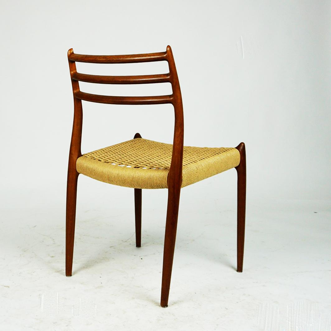 Danish Scandinavian Teak Dining Chair Mod, 78 by Niels Otto Möller Denmark