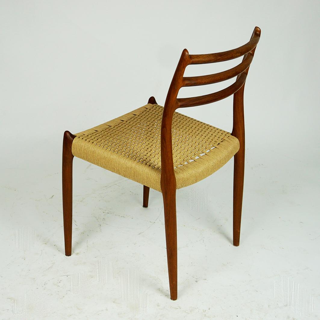 Mid-20th Century Scandinavian Teak Dining Chair Mod, 78 by Niels Otto Möller Denmark