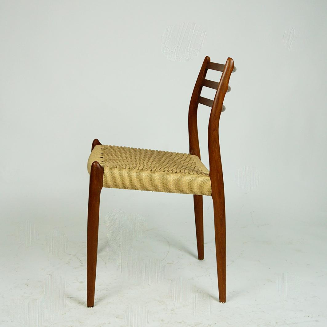 Scandinavian Teak Dining Chair Mod, 78 by Niels Otto Möller Denmark 1