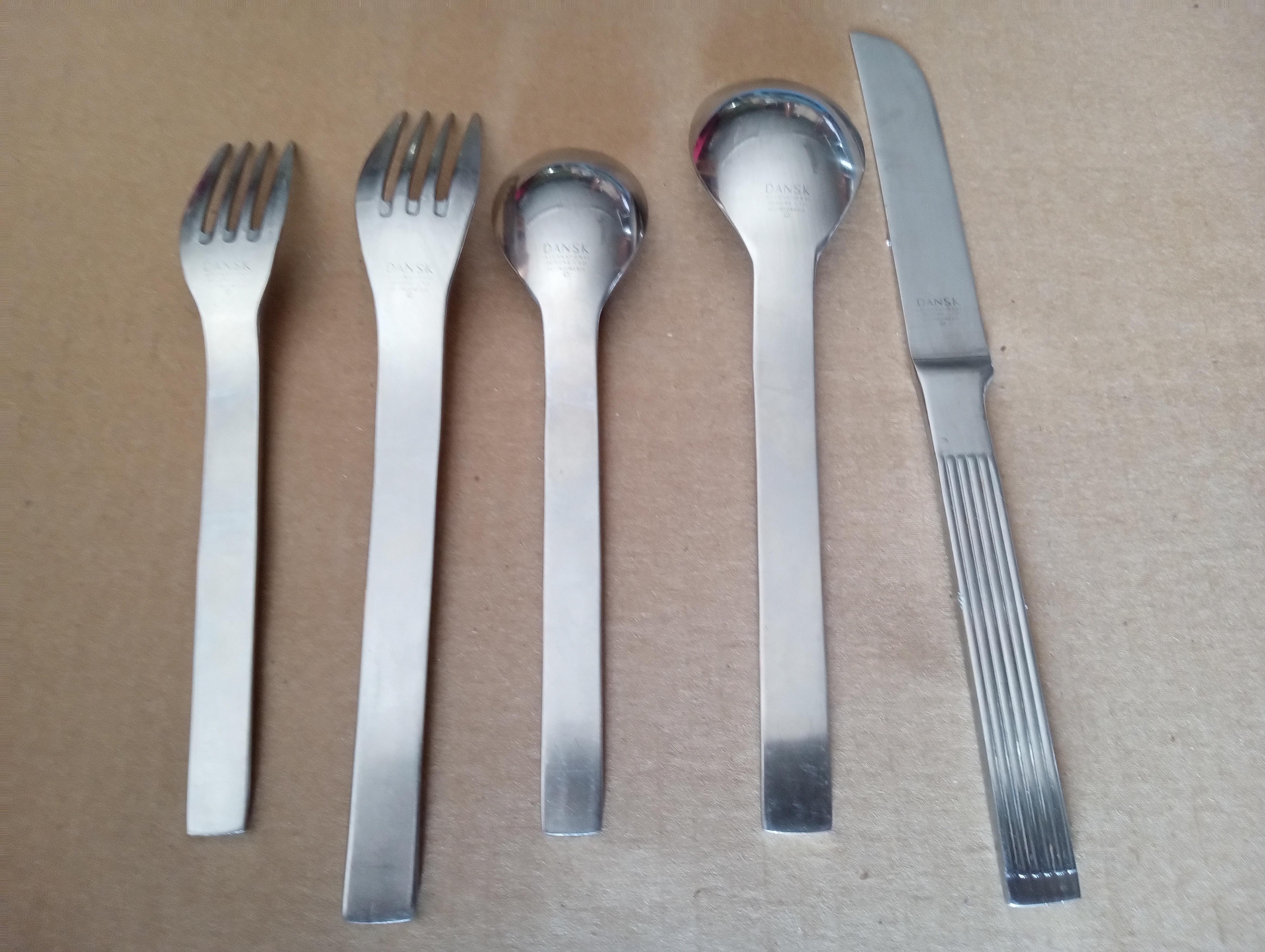 Set of Dansk Stainless Flatware For Sale 3