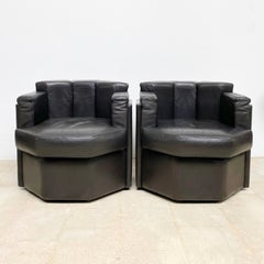 Ensemble de fauteuils club octogonaux Brown, 1970