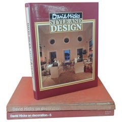 Set of David Hicks Vintage Hard-Cover Decorative Books