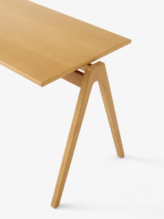 Set of Daystak Table and Chair - Beech & Beech/Walnut - by Robin Day for &T