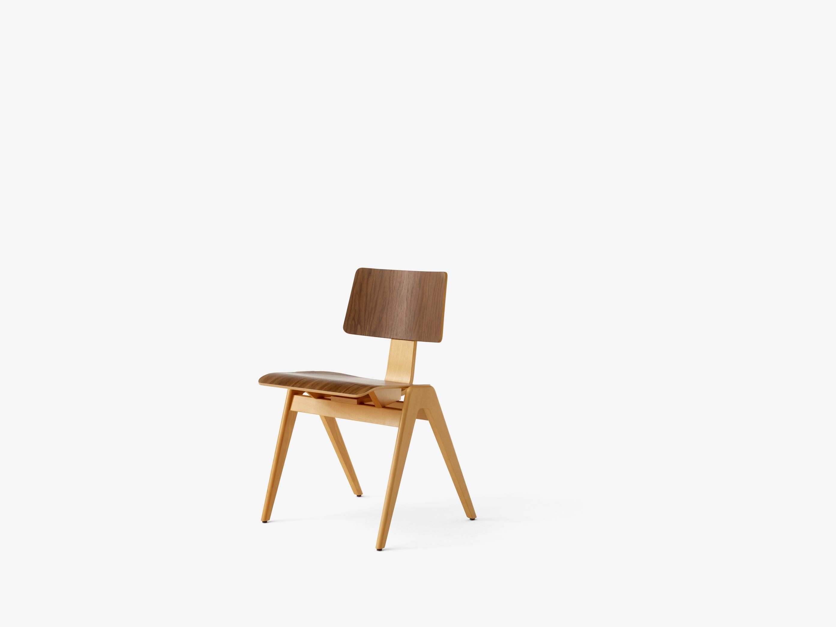 Set of Daystak Table and Chair - Beech & Beech/Walnut - by Robin Day for &T In New Condition For Sale In Dubai, AE