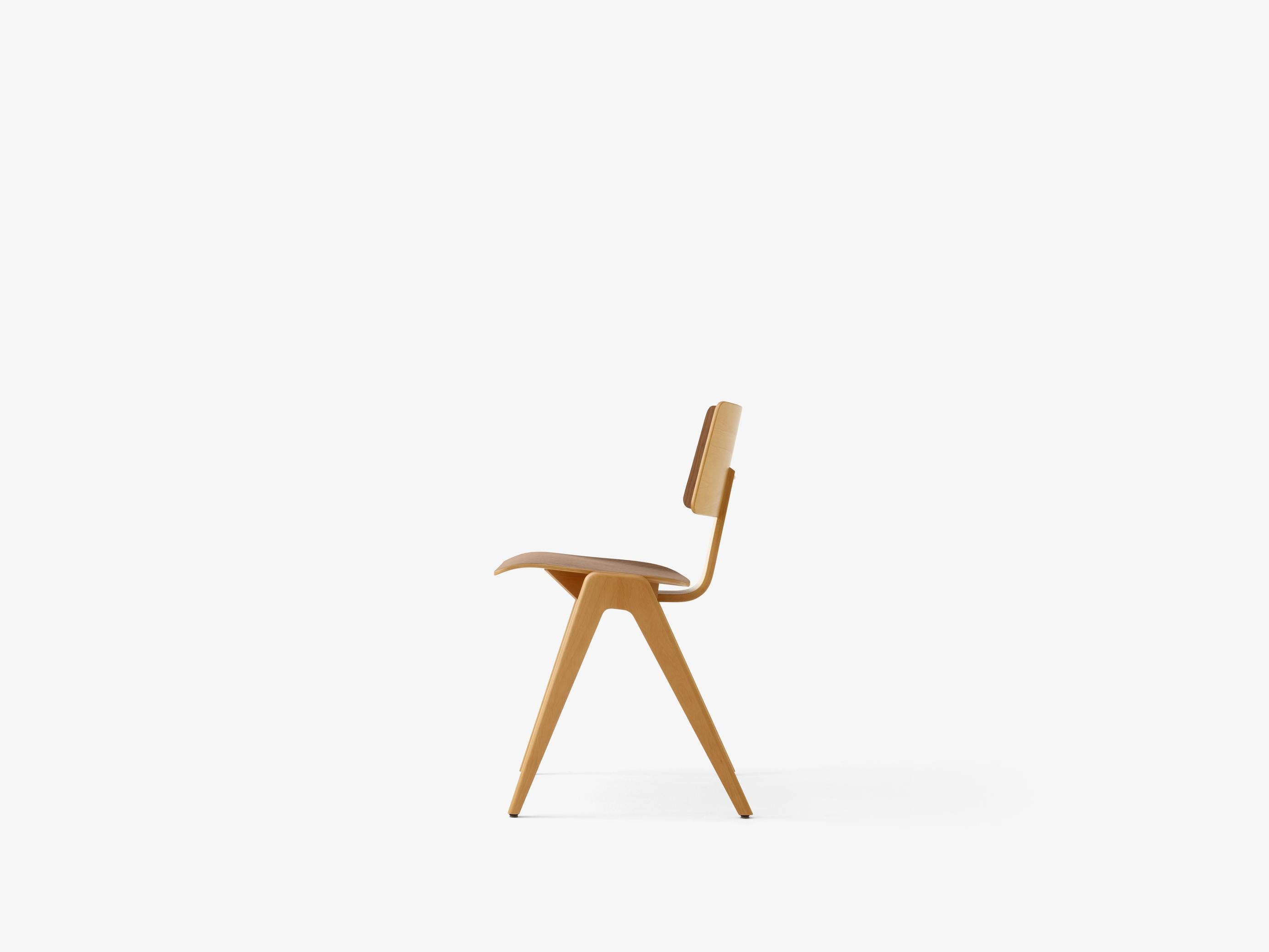 Set of Daystak Table and Chair - Beech & Beech/Walnut - by Robin Day for &T For Sale 2