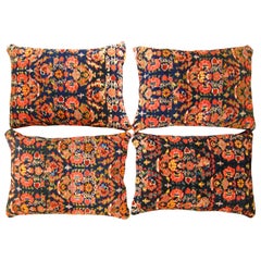 Set of Decorative Antique Persian Malayer Carpet Pillows