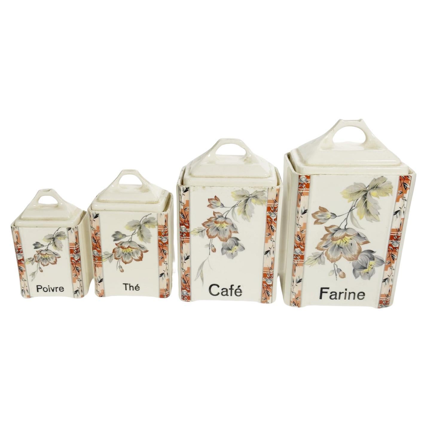 Set of decorative boxes Ceramic, art deco, France, 1940