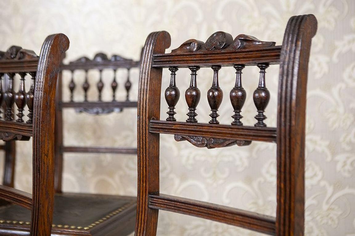 Set of Decorative Oak Chairs From the, Early 20th Century For Sale 7