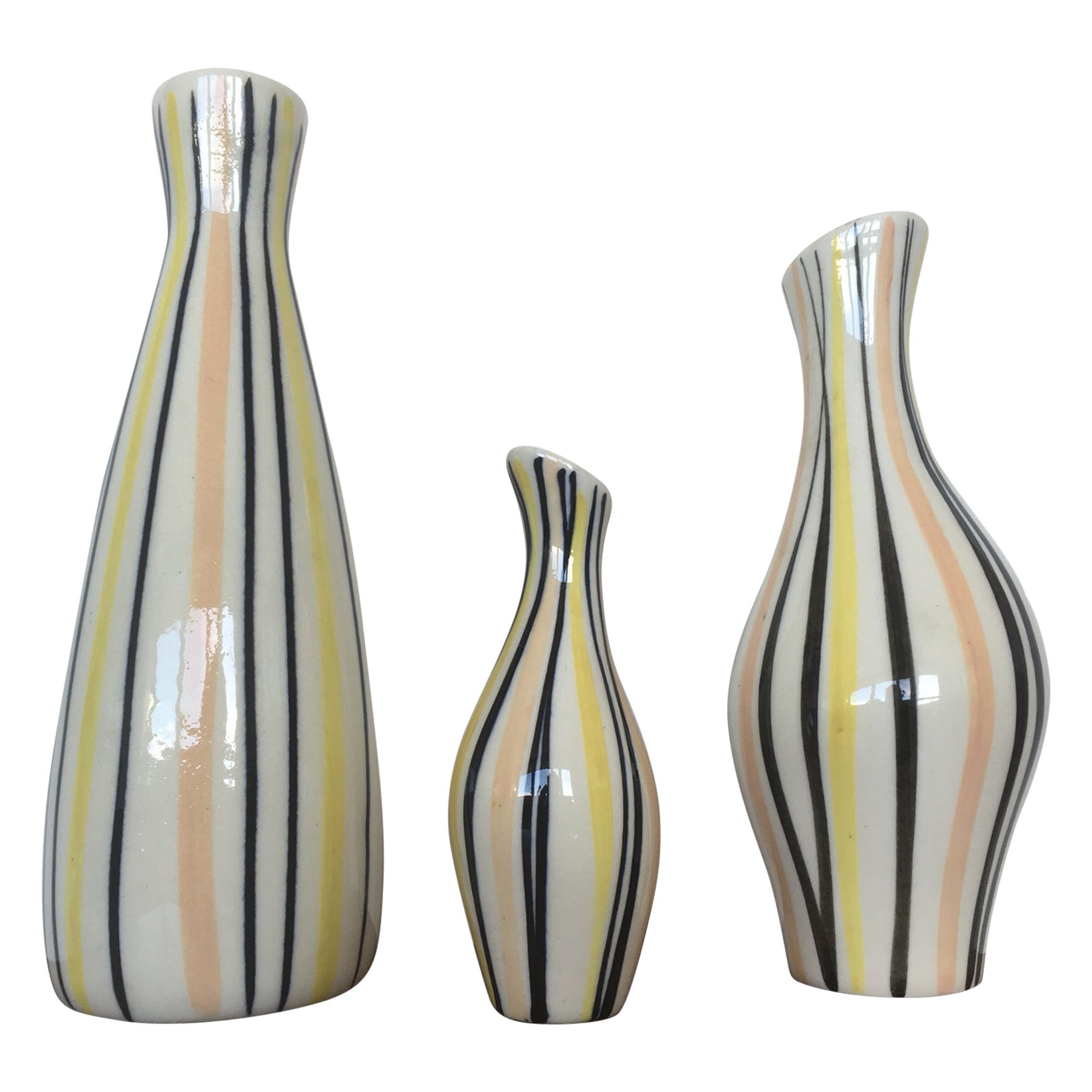 Set of Design Vases by Jarmila Formánková for Ditmar Urbach, 1970s For Sale