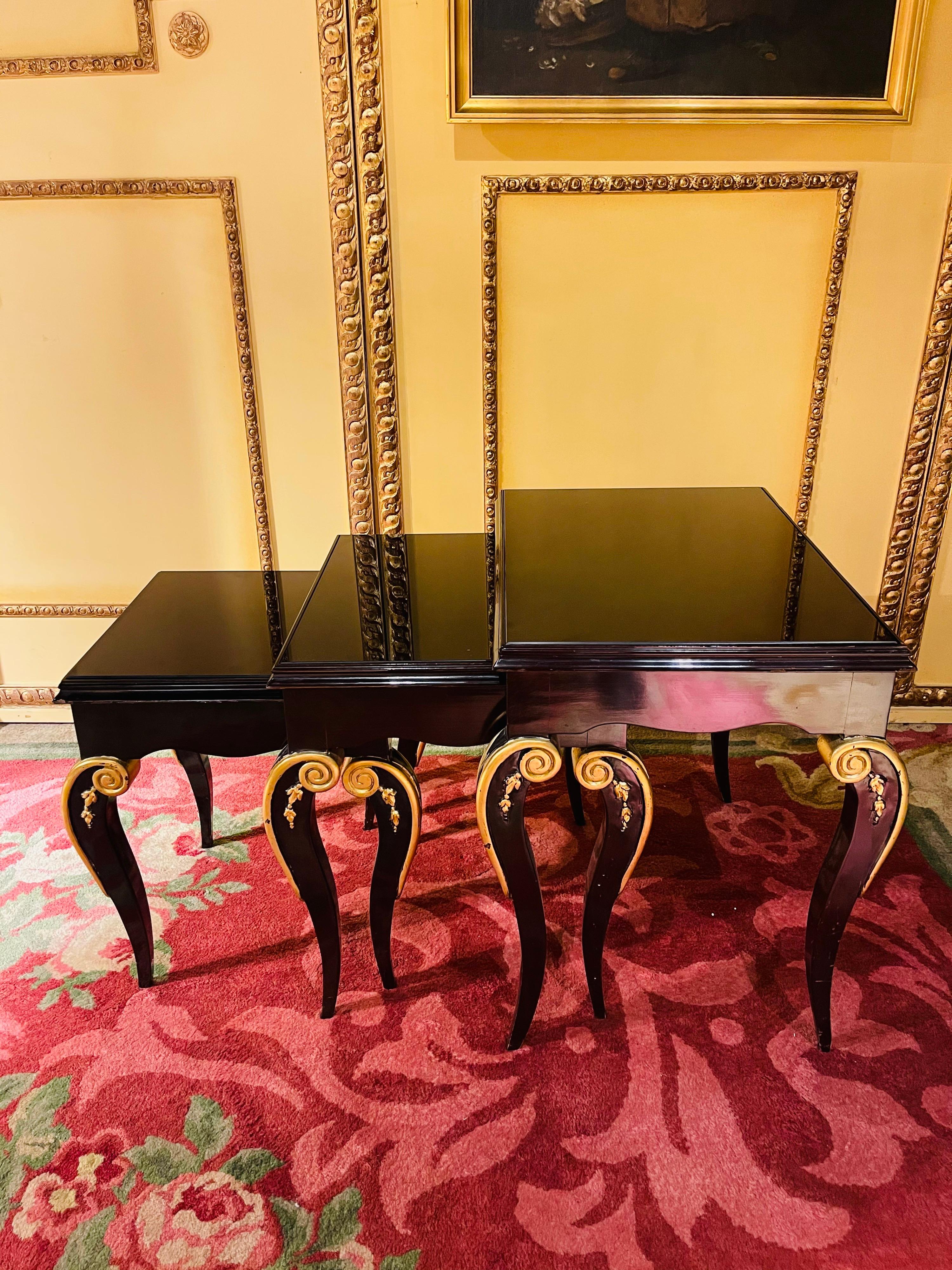 Set of Designer 3 Side Table in Empire Style For Sale 2
