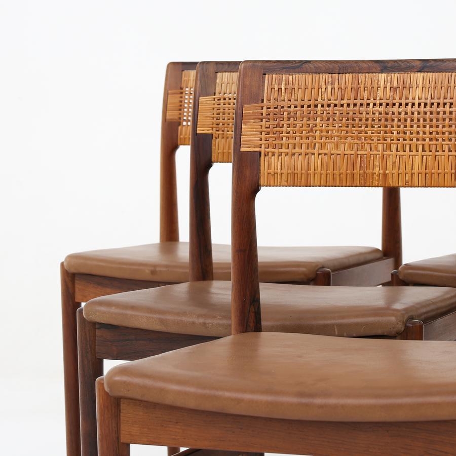 Rosewood Set of Dining Chair by Erik Wørts