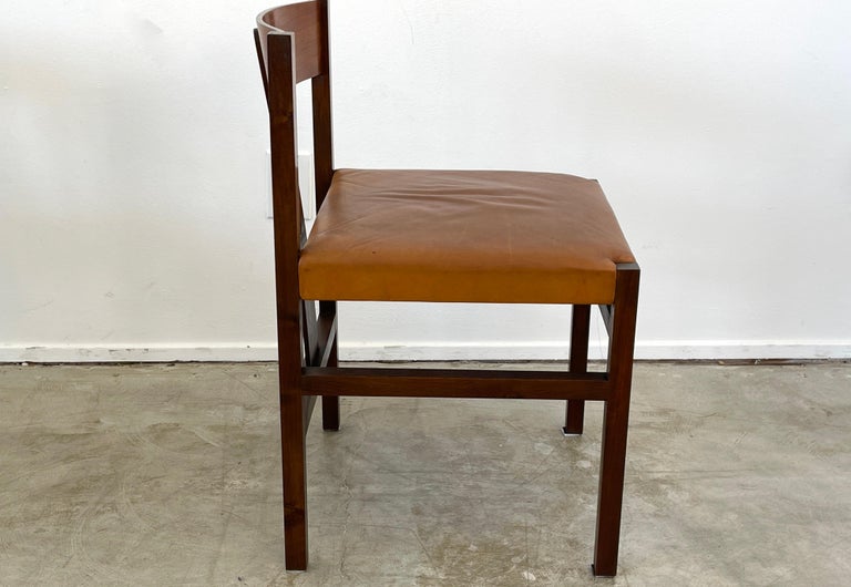 Leather Set of Dining Chairs by Ammanati Titina, Vitelli Giampiero For Sale
