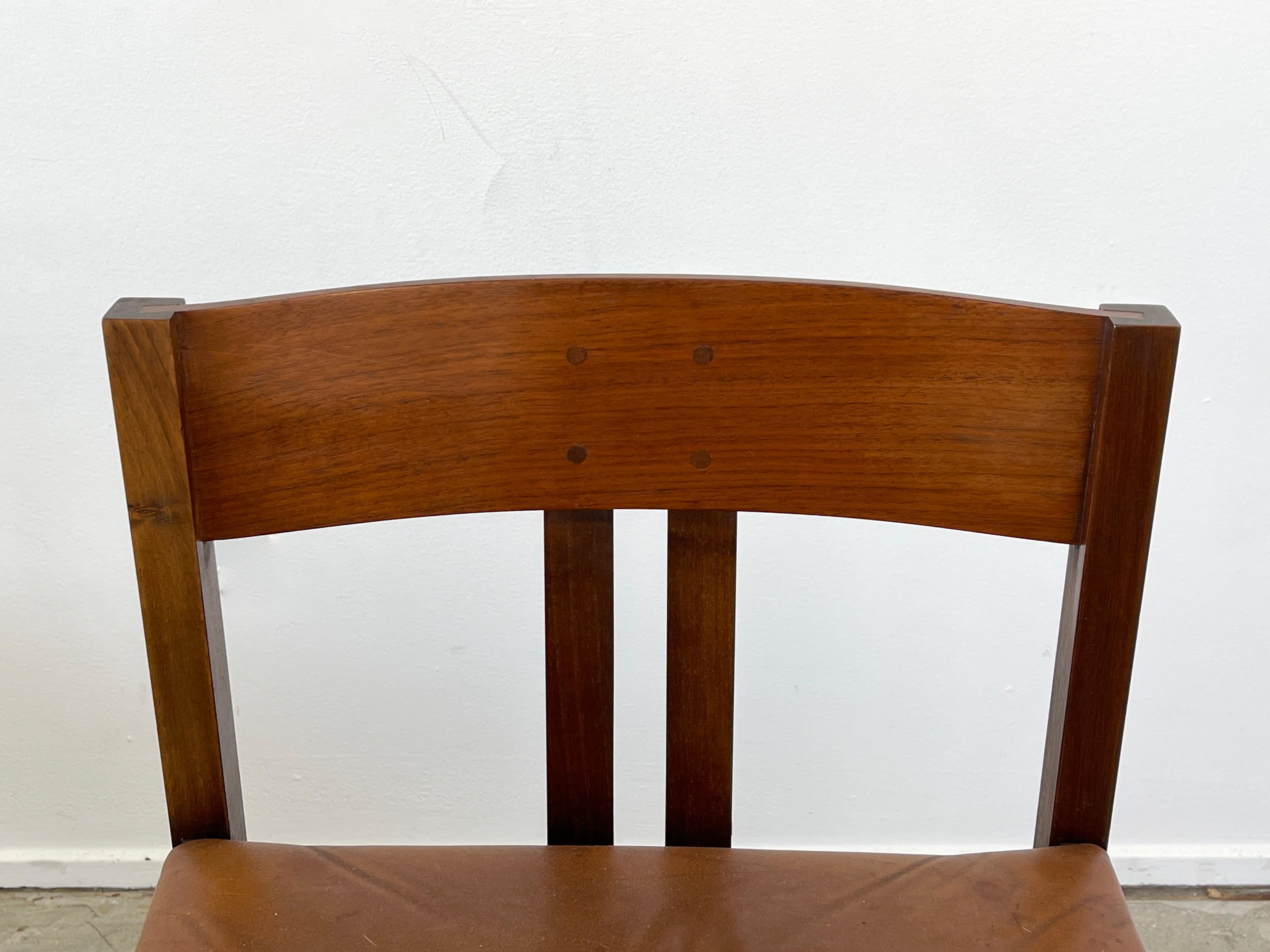 Leather Set of Dining Chairs by Ammanati Titina, Vitelli Giampiero