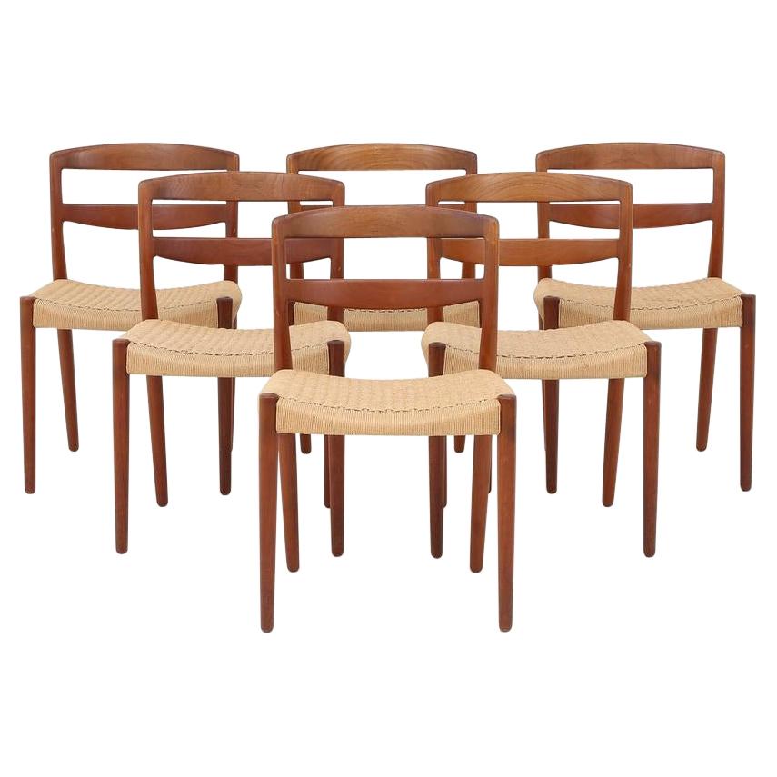 Set of Dining Chairs by Ejnar Larsen & Aksel Bender Madsen