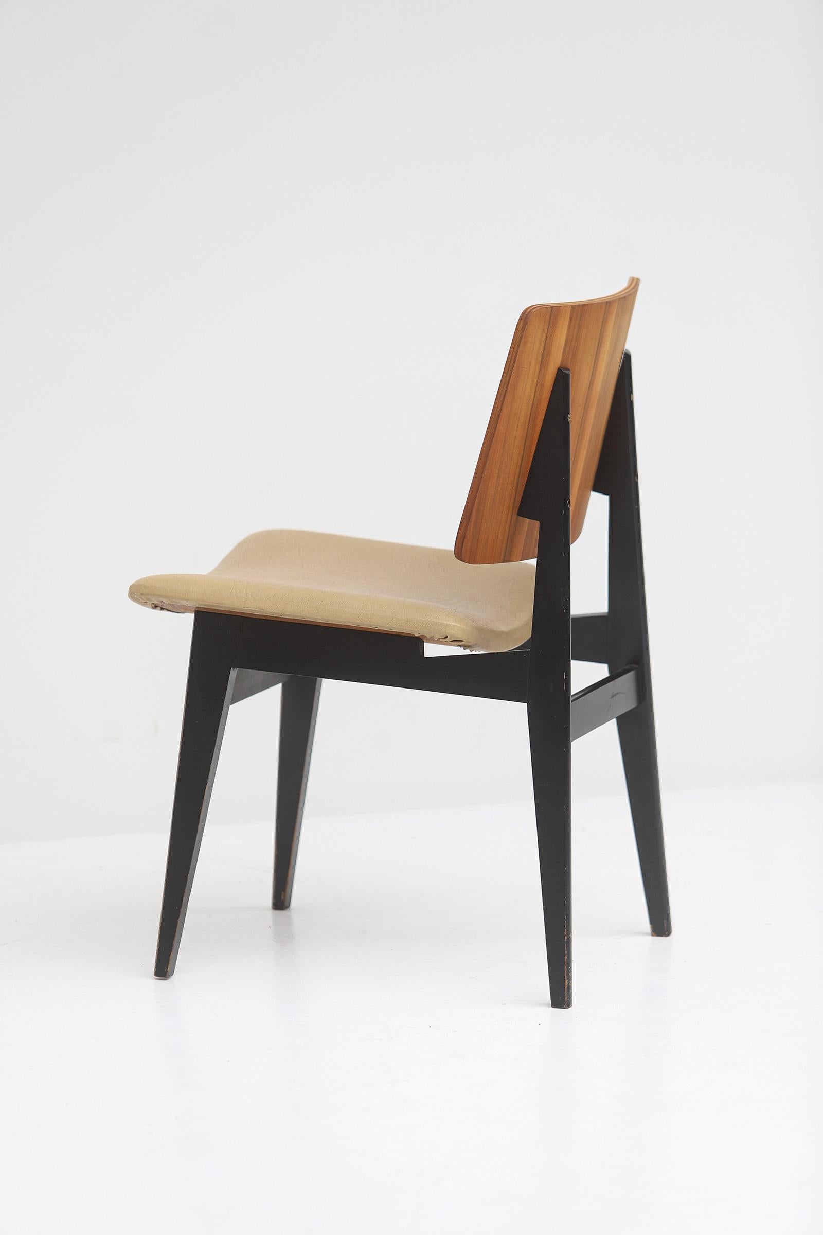Set of Dining Chairs by Jos De Mey for Luxus 1950s 1