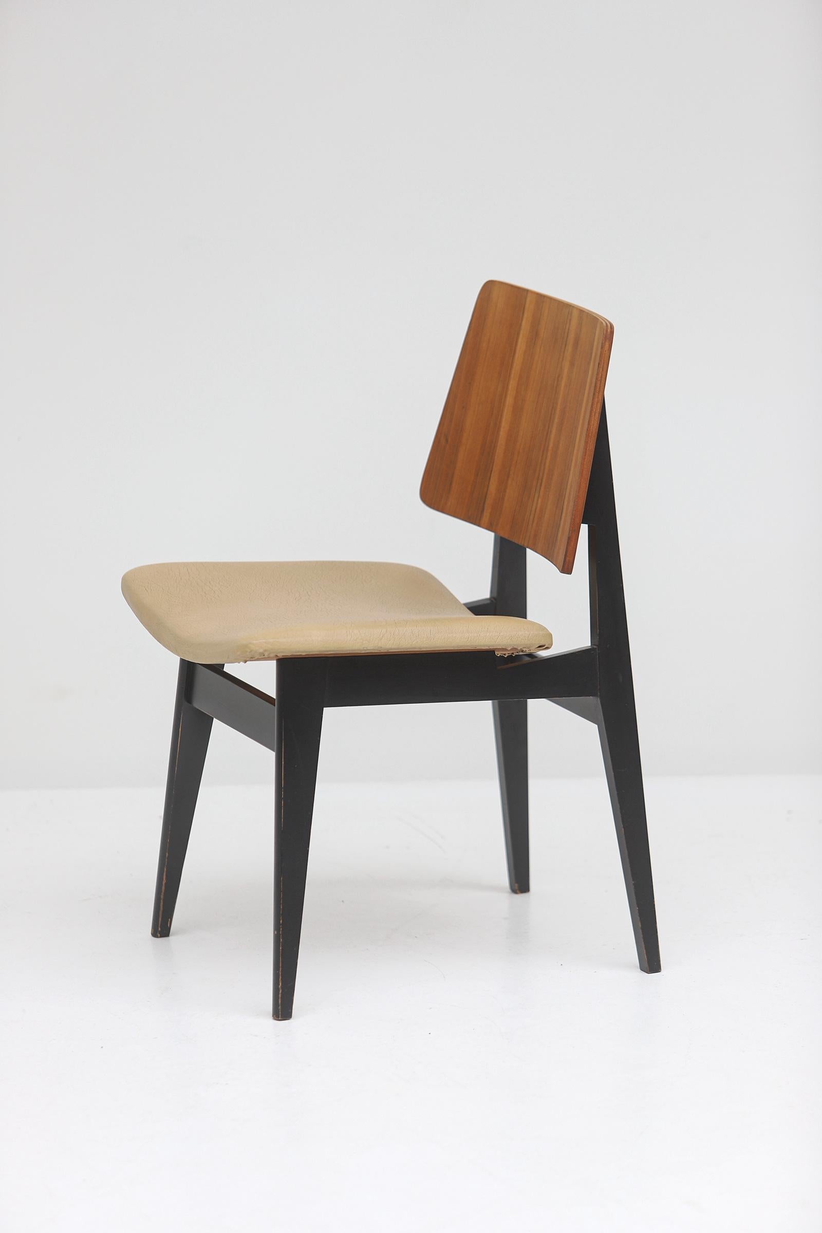 Set of Dining Chairs by Jos De Mey for Luxus 1950s 2