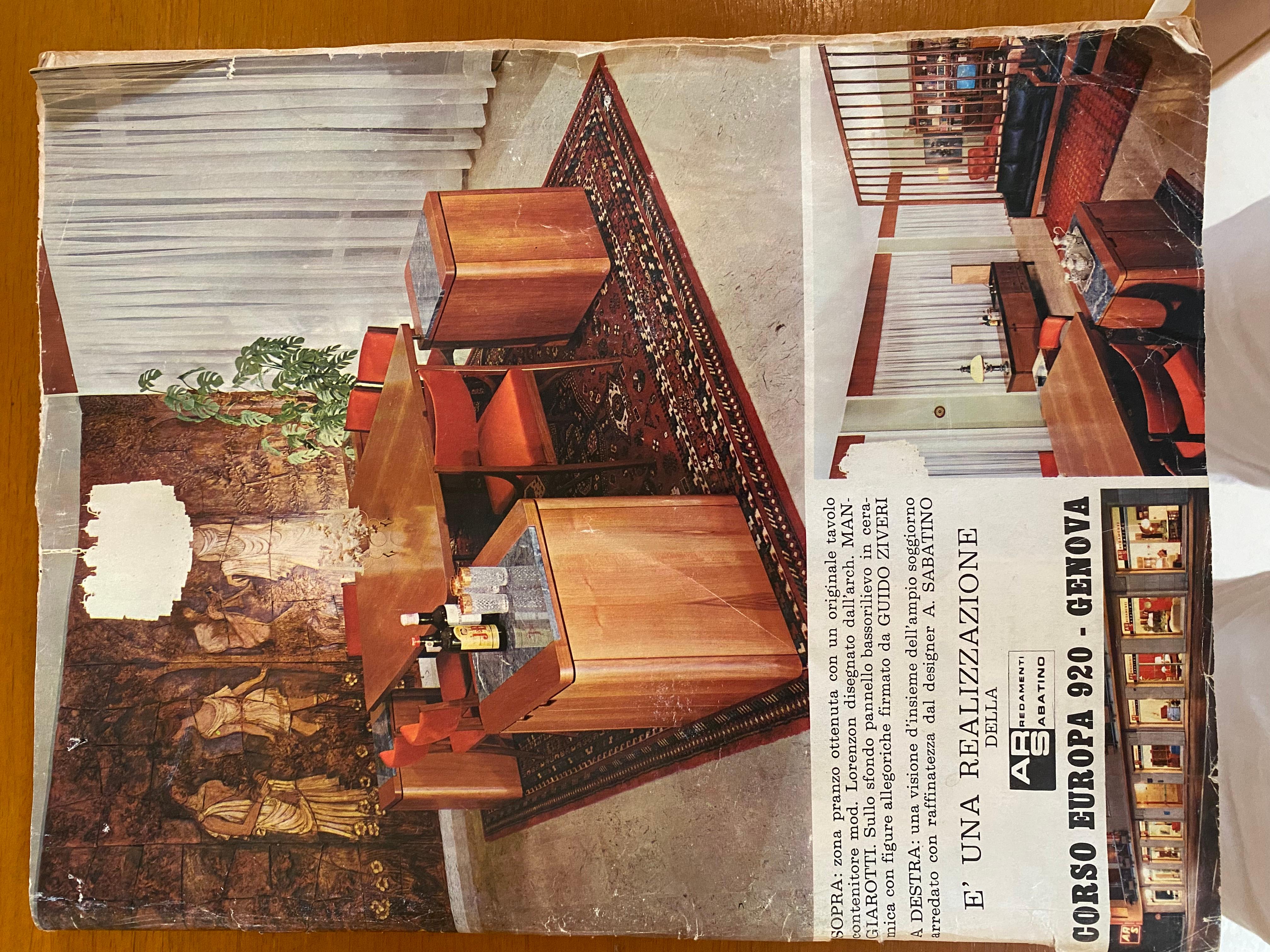 Set of dining table and cabinets by Angelo Mangiarotti For Sale 9