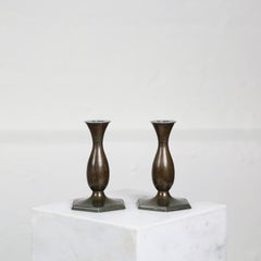 Set of Diskometal Candlesticks by Just Andersen, 1920s, Denmark