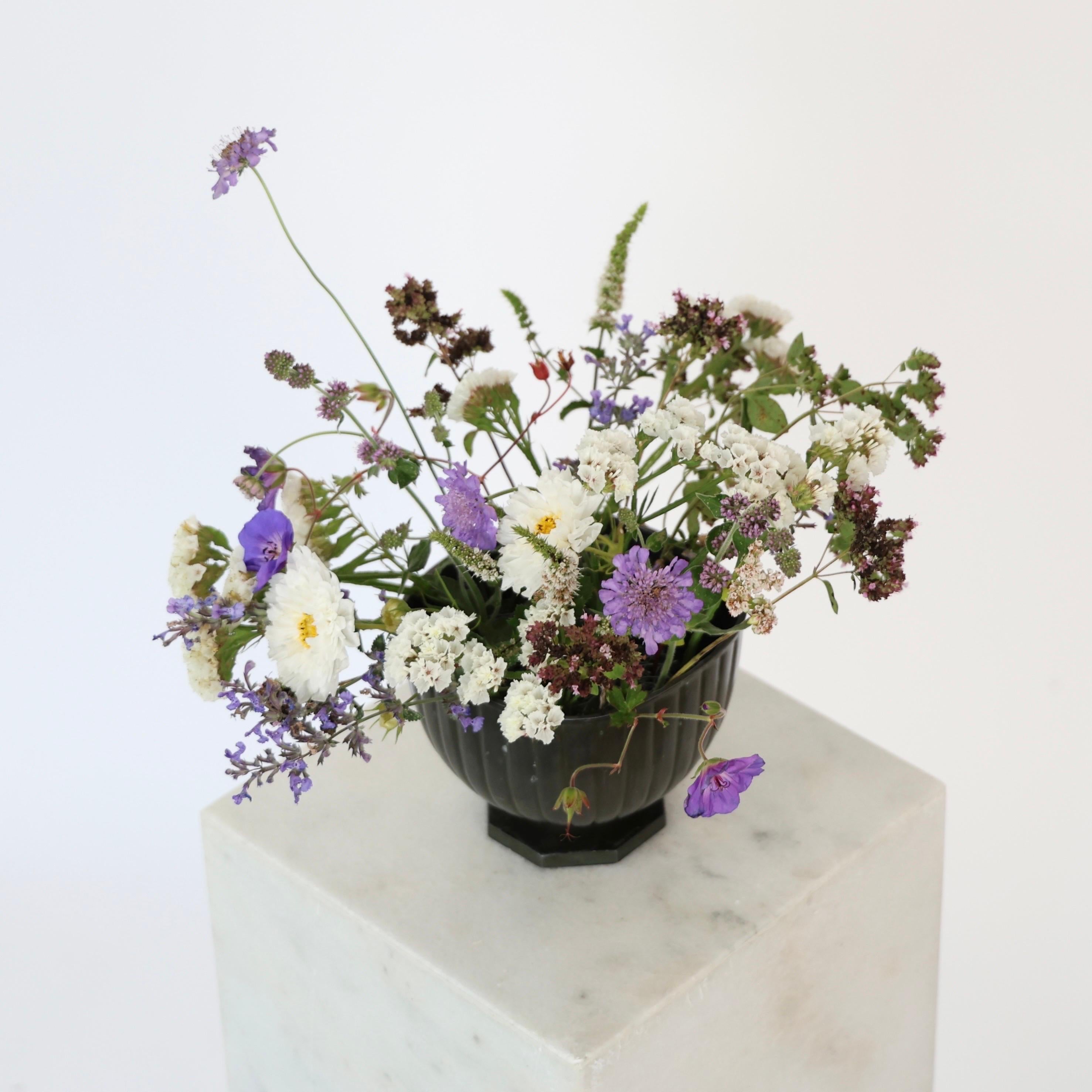 Mid-20th Century Set of Diskometal Flowerpots by Just Andersen, 1930s, Denmark For Sale