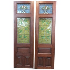 Set of Doors with Stained Glass