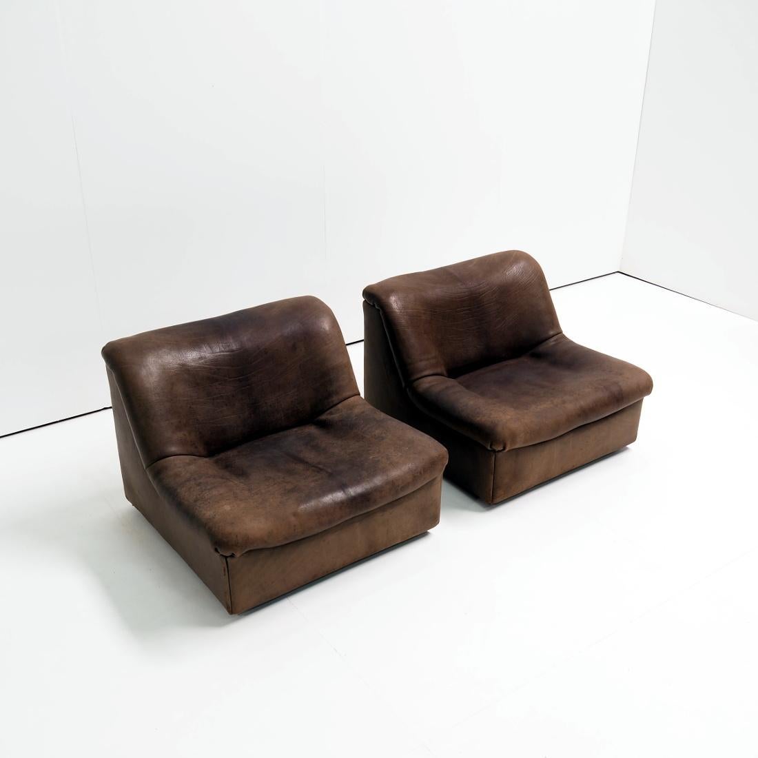 Set of DS46 De Sede Seats in Leather In Good Condition In Beerse, VAN