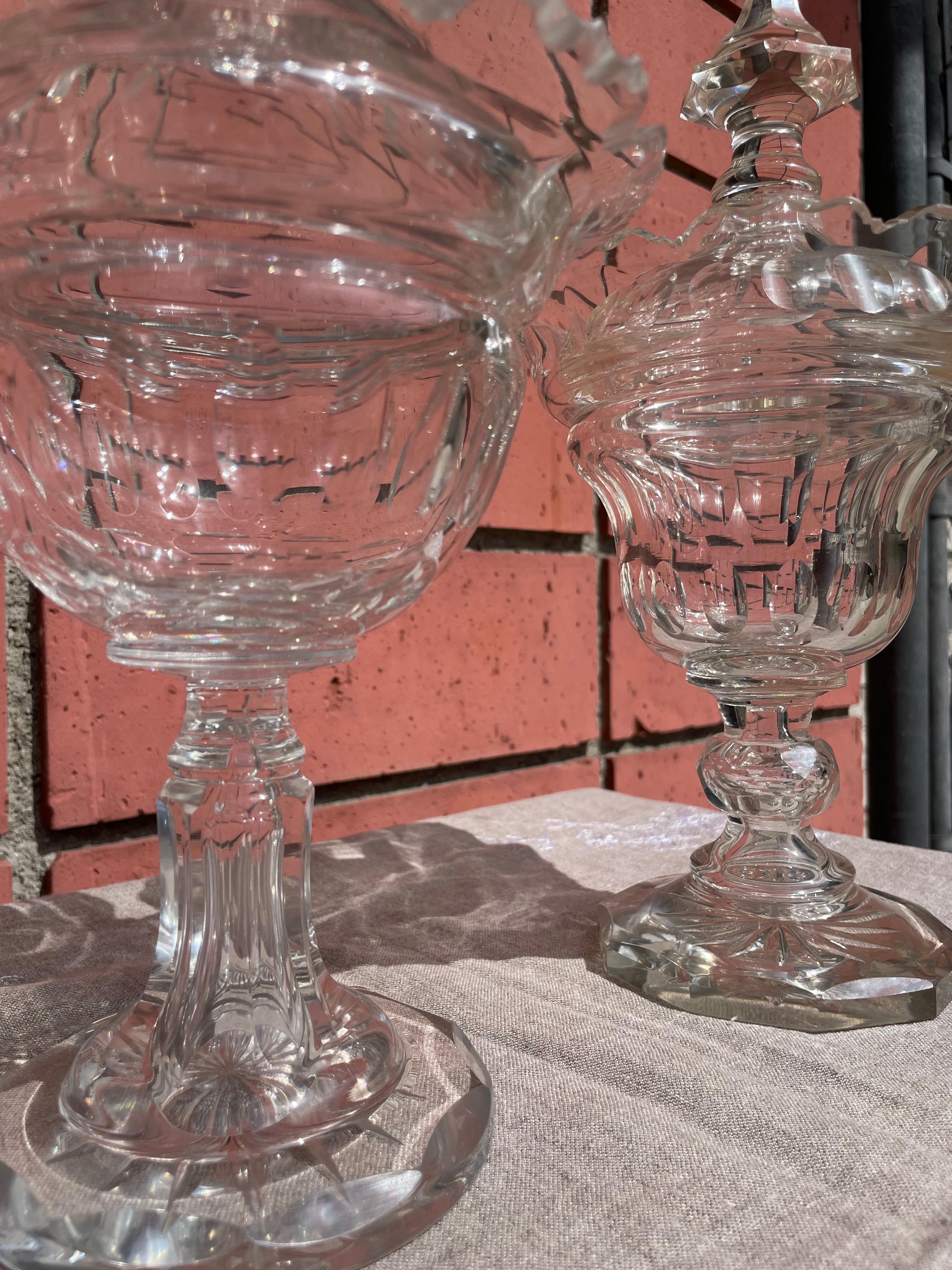 Set of Dutch 1900s Crystal Lidded Dish 4