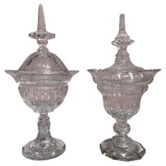 Set of Dutch 1900s Crystal Lidded Dish