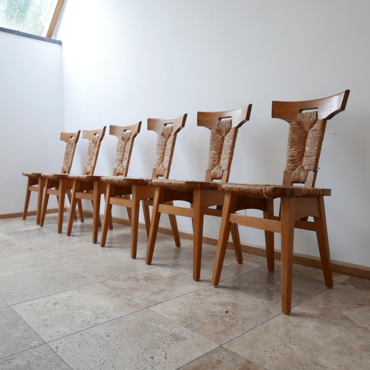 Set of Dutch Arts & Crafts Dining Chairs by W Kuyper In Good Condition In London, GB