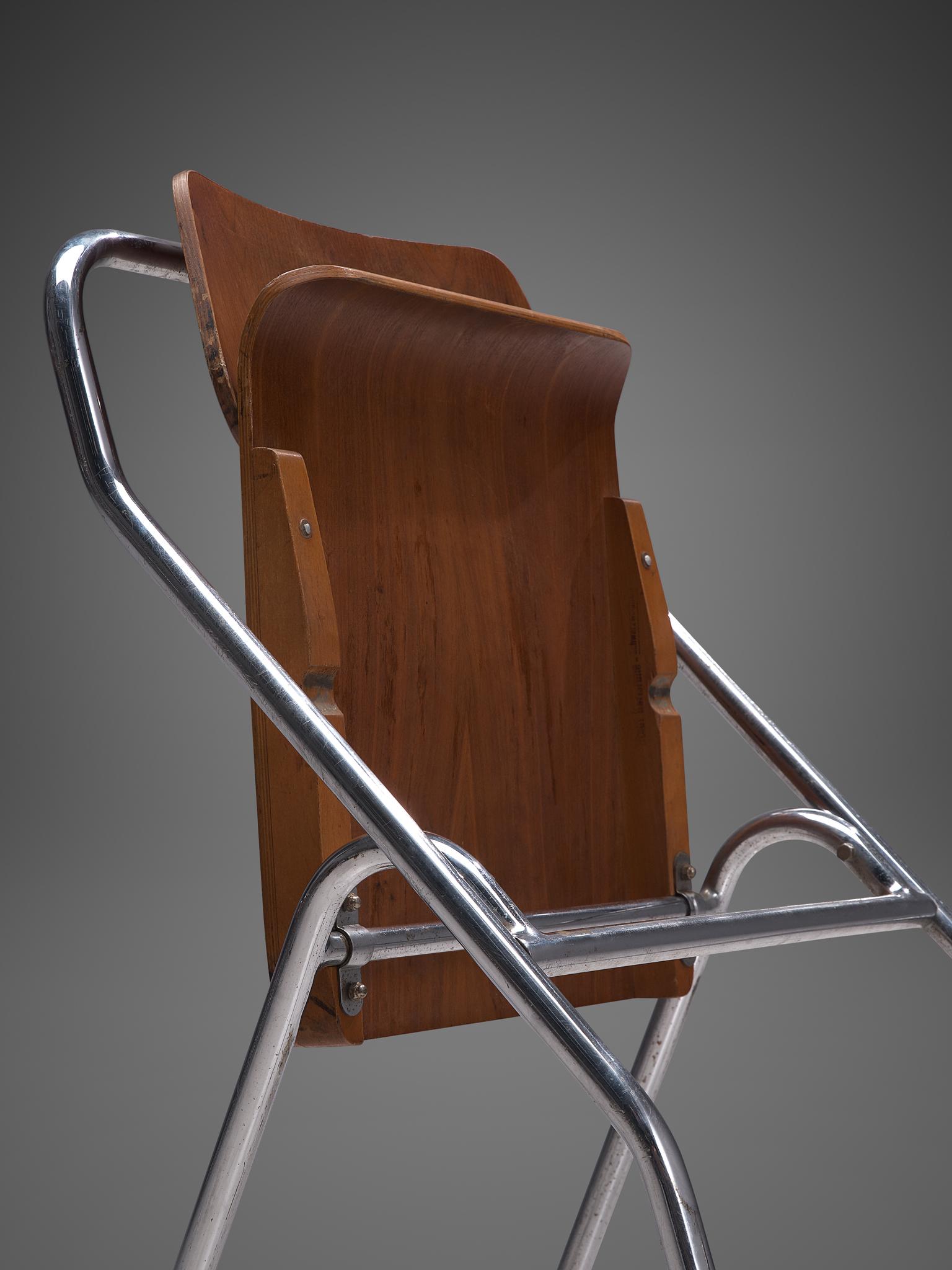 Ensemble de chaises néerlandaises avec cadre tubulaire  en vente 1