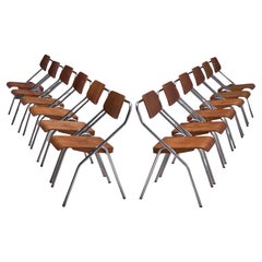 Set of Dutch Chairs with Tubular Frame 
