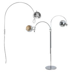 Set of Dutch Chrome Light Fixtures from Gepo, Double Eye-Ball, 1960s