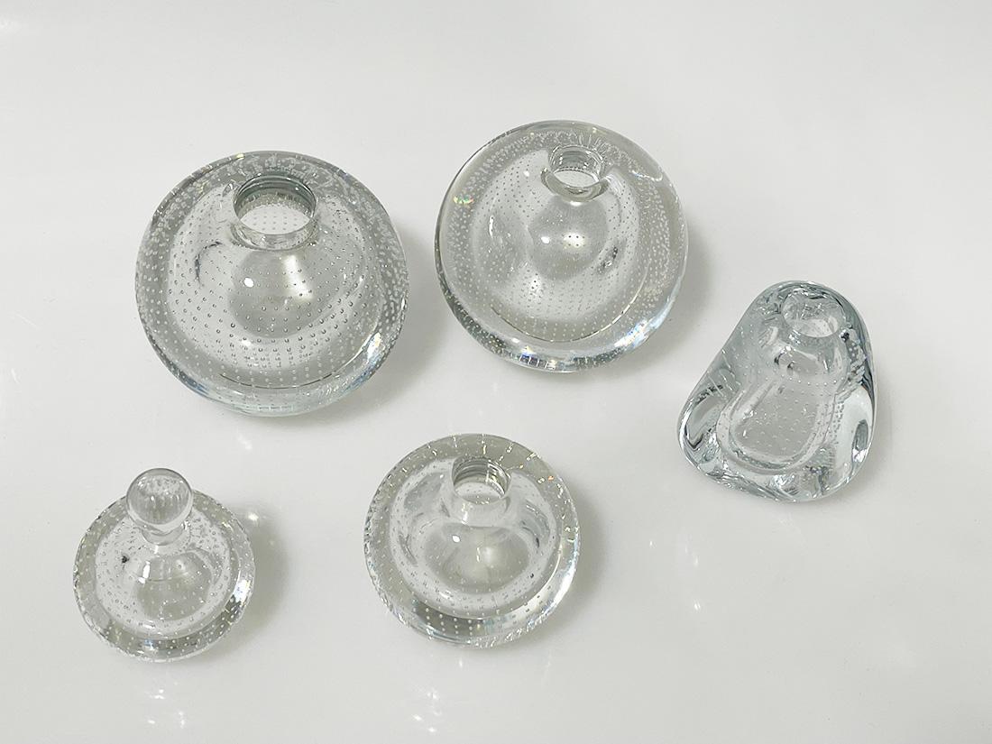 Set of Dutch glass vases by A.D. Copier for Leerdam, Mid-20th Century In Good Condition For Sale In Delft, NL