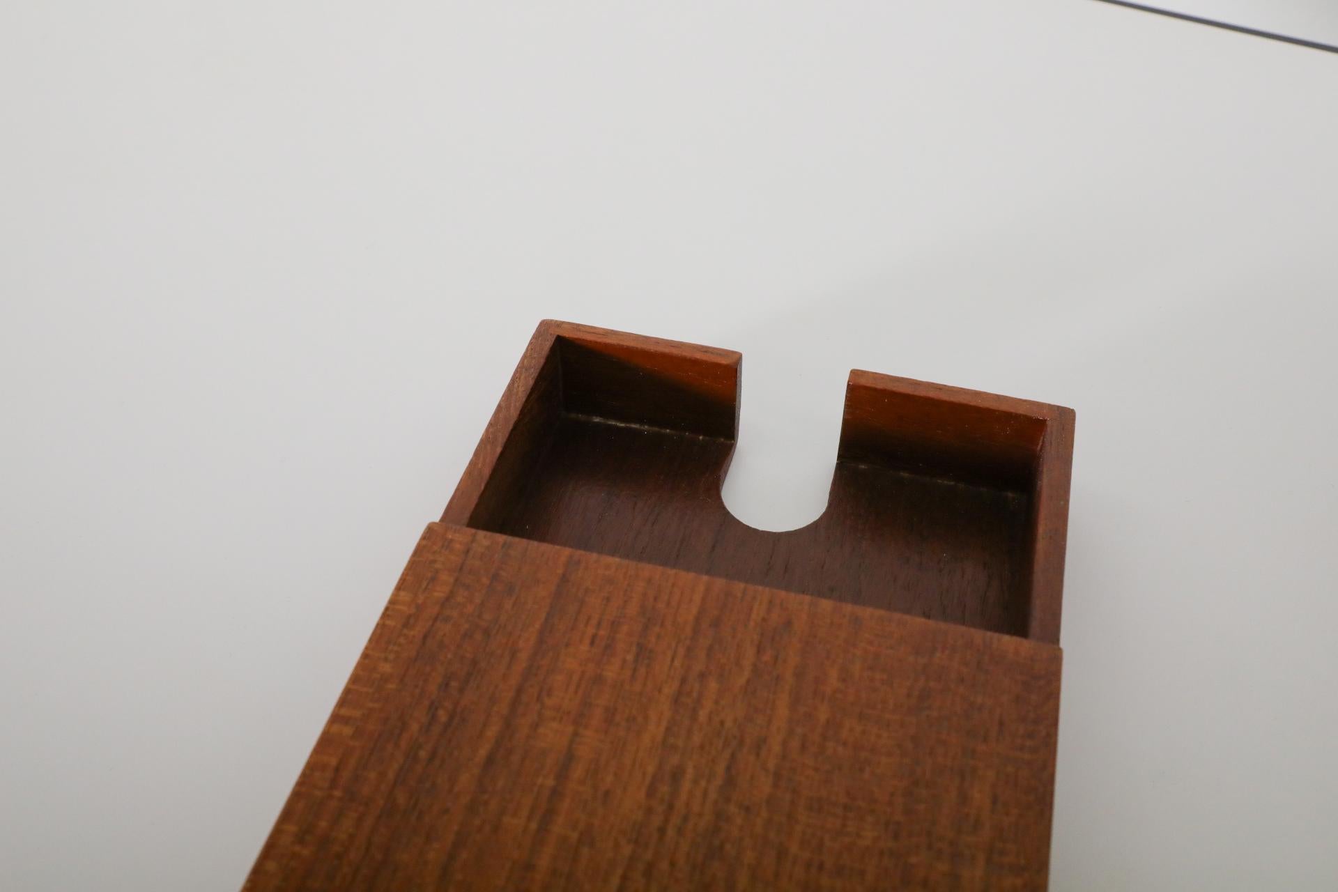 Set of Dutch Mid-Century, Jens Risom Inspired Teak Office Desk Accessories For Sale 7