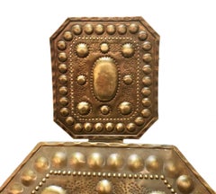 Set of Dutch Repoussé Brass Sconces, Sold Per Pair