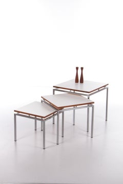 Set niederländischer Beistelltische, Design Cees Braakman, 1960er Jahre