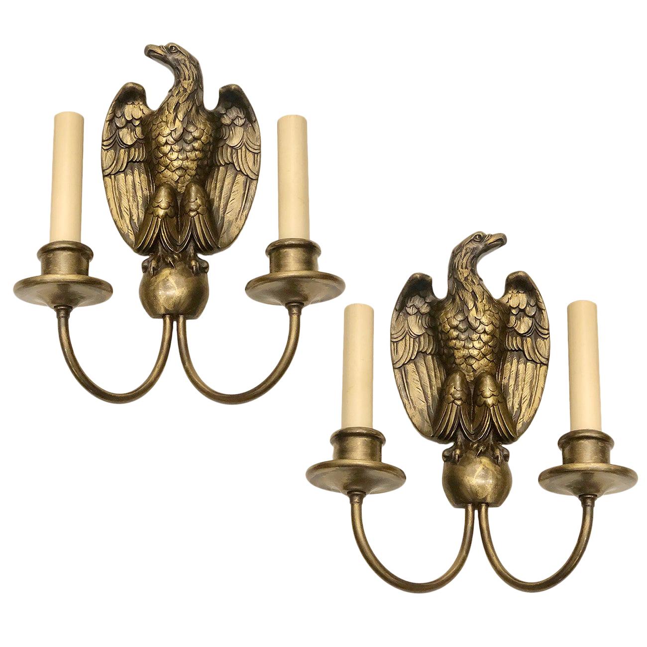 Set of Eagle Sconces, Sold Per Pair For Sale