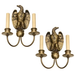 Antique Set of Eagle Sconces, Sold Per Pair