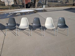 Set of Eames for Herman Miller Fiberglass Shell DSS Chairs