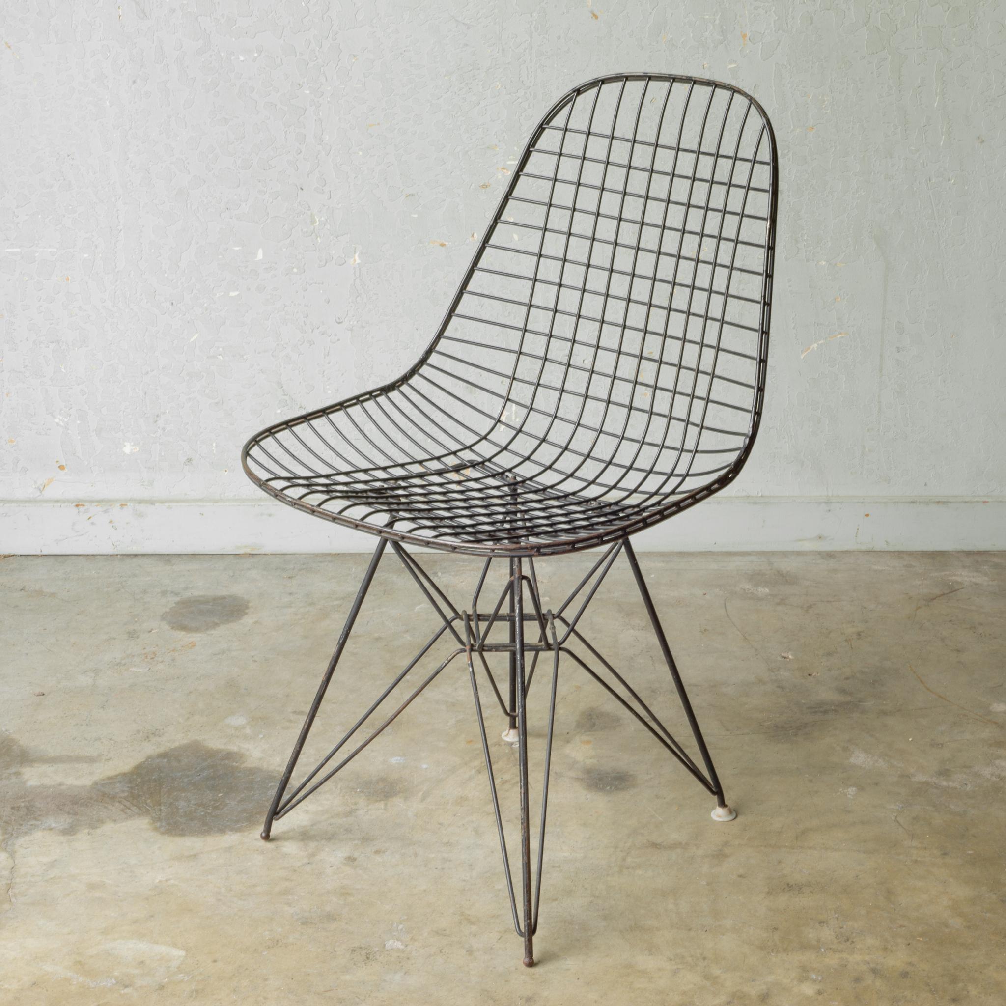 Mid-Century Modern Eames for Herman Miller Wire DKR Chairs, circa 1950-One available