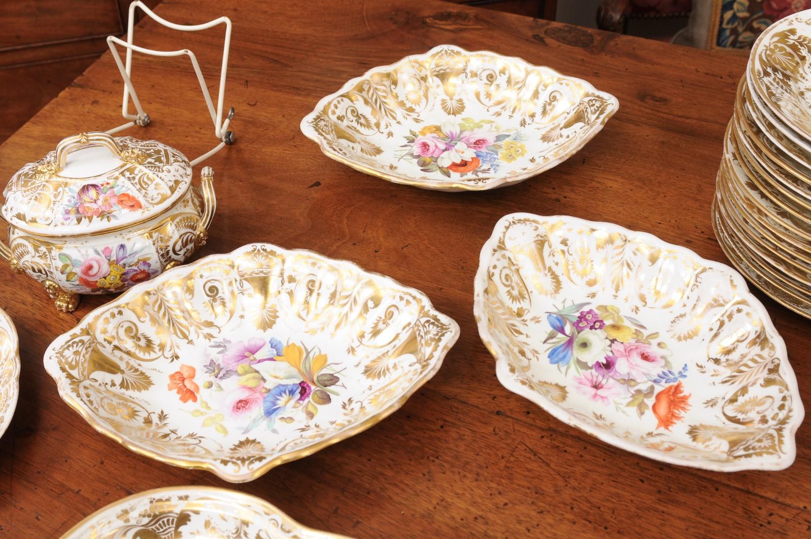 Set of Early 19th Century English Derby Porcelain Dessert Service For Sale 7