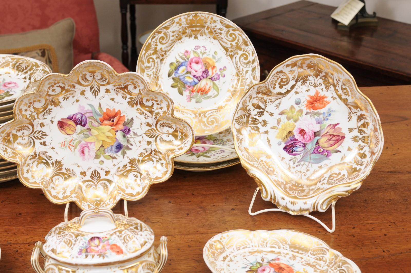 Set of Early 19th Century English Derby Porcelain Dessert Service For Sale 3