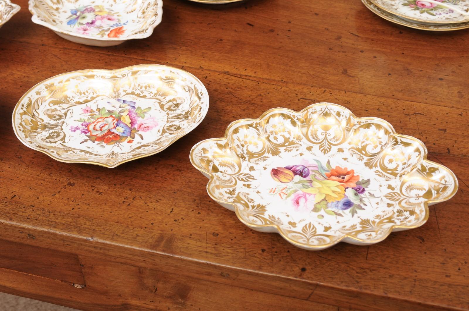 Set of Early 19th Century English Derby Porcelain Dessert Service For Sale 5