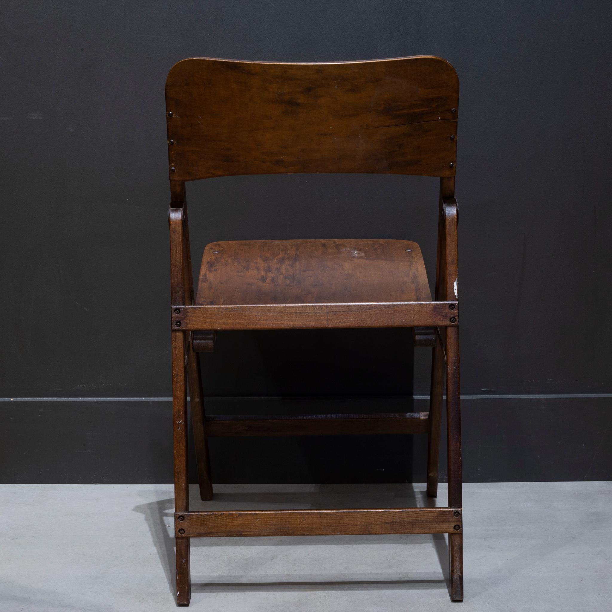Set of Early 20th c. Wooden Folding Chairs, c.1930-1940 4