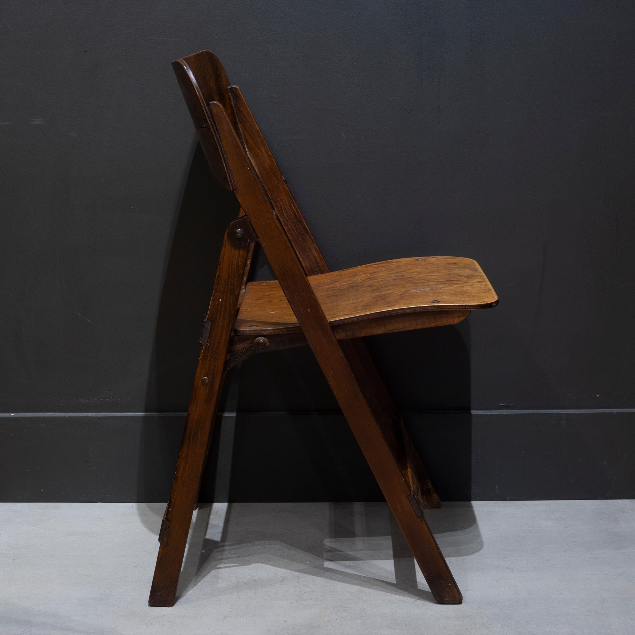 Set of Early 20th c. Wooden Folding Chairs, c.1930-1940 5